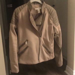 H&M faux leather suede jacket